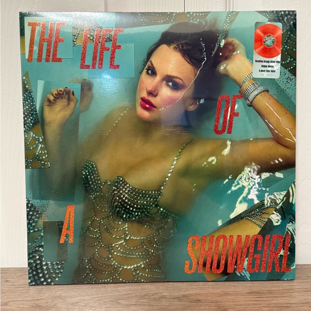 2025 Taylor Swift “Life Of A Showgirl” Portofino Orange Glitter Vinyl (Sealed)